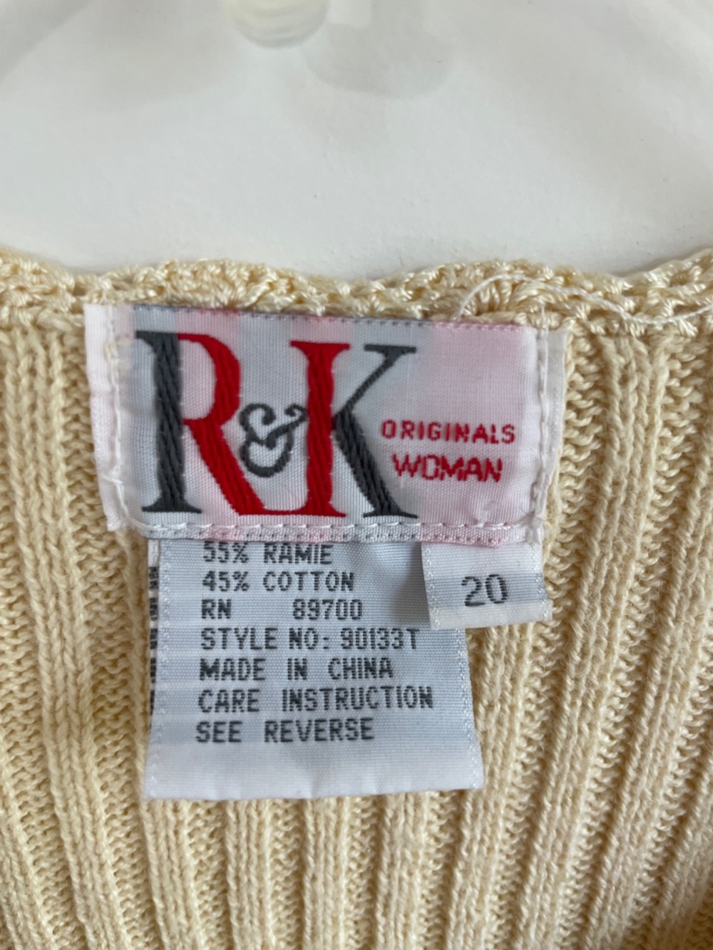 R&K Originals Woman VTG Yellow Sweater and Floral Tank Midi Dress Set Sz 20 - Picture 2 of 12